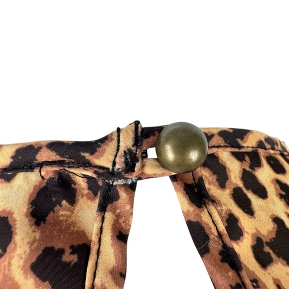 NWT RESA Jojo Mini Dress in Paris Leopard Cheetah Cutout Open Back Tie Small S - Picture 5 of 14